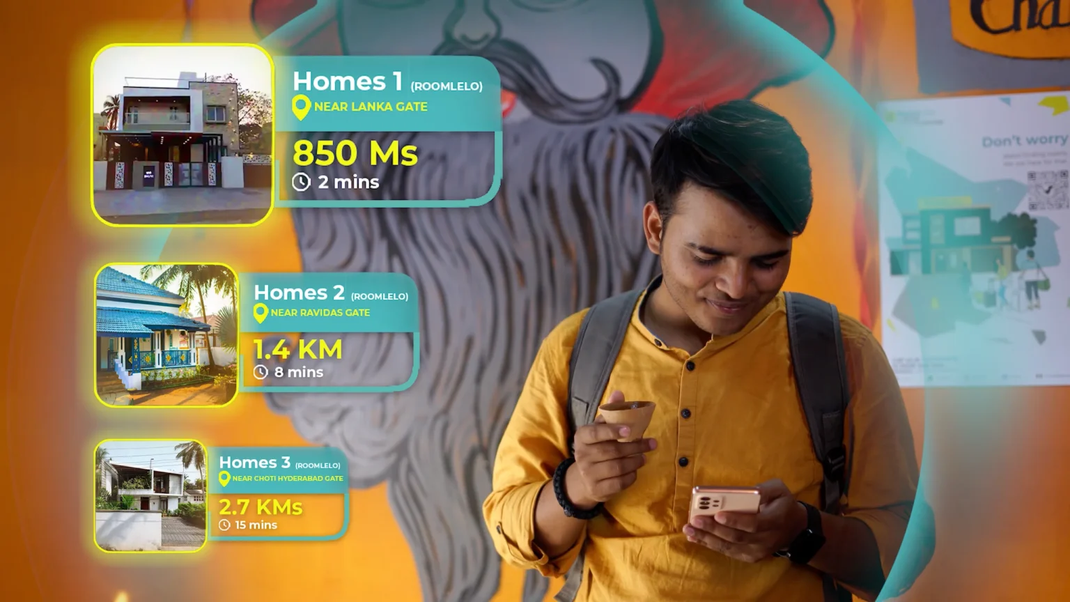 A frame from a Room Lelo ad film shot by Eknetra